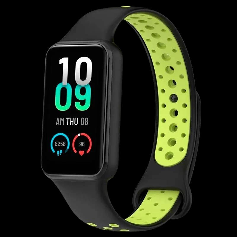 Correa Dual Color para Xiaomi Smart Band 8 Active Negro+Verde