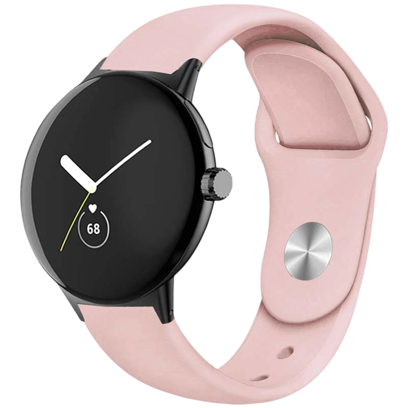 Correa Universal Elegance Silicona 20mm Rosa Claro para Smartwatch Xiaomi/Amazfit/Samsung/Huawei/Realme/Ticwatch