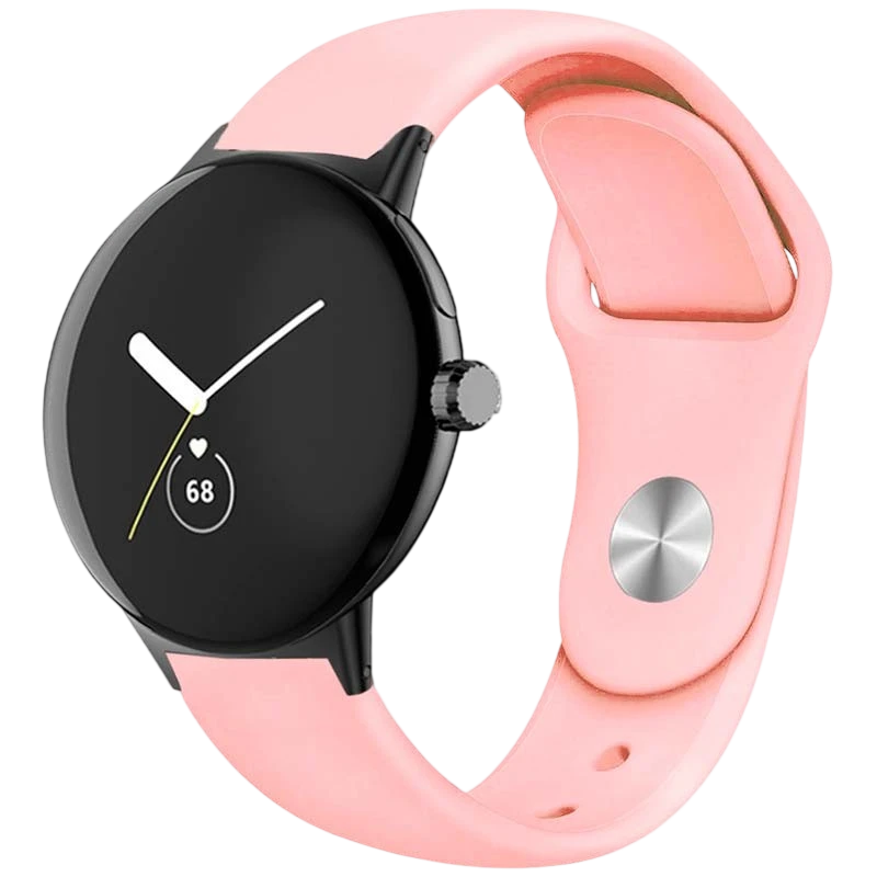 Correa de silicona universal Elegance de 20mm Salmón para smartwatch