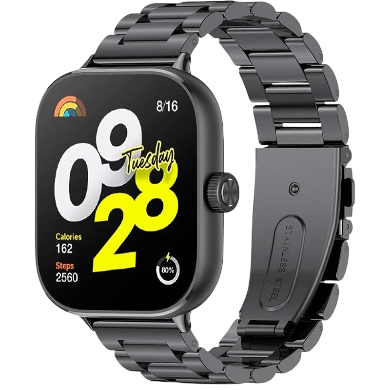 Correa Metal Eslabones Xiaomi Mi Smart Band 9 Pro / Band 8 Pro / Redmi Watch 4 / Redmi Watch 5 Negro