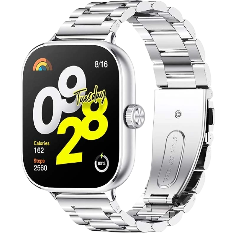 Correa Metal Eslabones Xiaomi Mi Smart Band 9 Pro / Band 8 Pro / Redmi Watch 4 / Redmi Watch 5 Plata