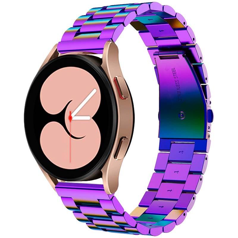 vista frontal de la Correa metálica de eslabones multicolor para Samsung Galaxy Watch