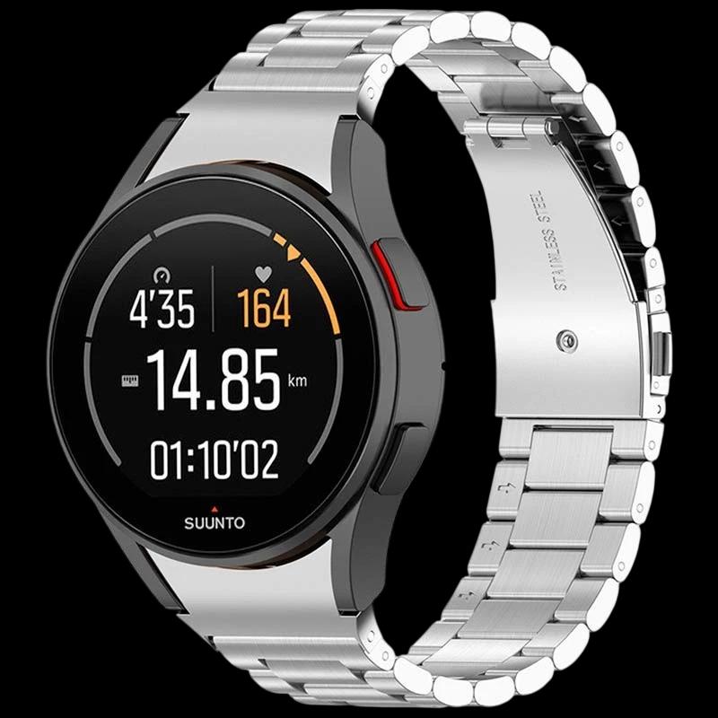 Bracelet en métal à maillons argentée pour Samsung Galaxy Watch