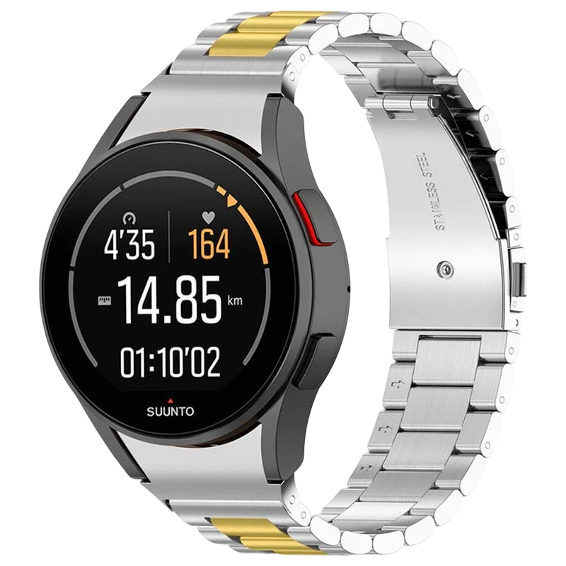 Correa metálica de eslabones plata y dorado para Samsung Galaxy Watch