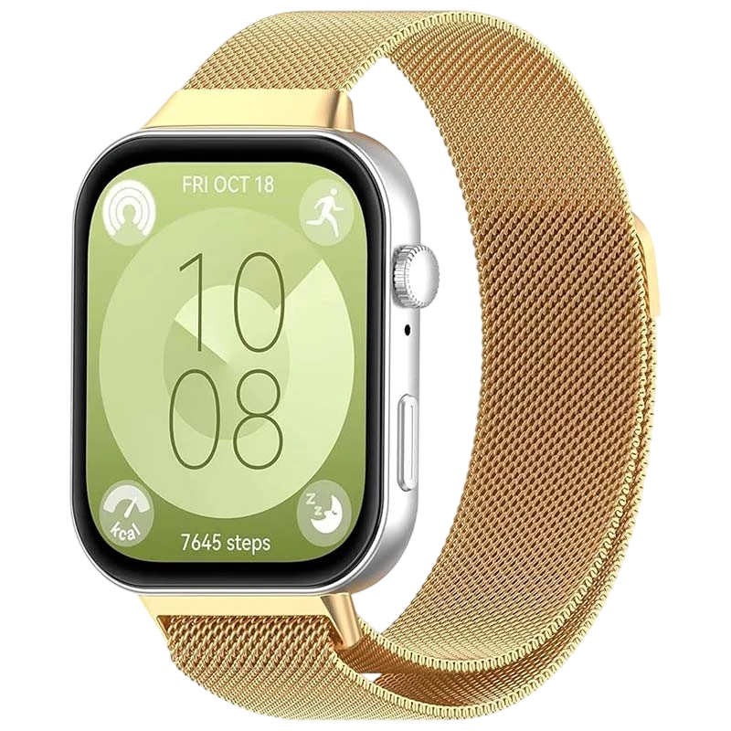 Pulseira milanesa magnética dourado para Huawei Watch Fit 3