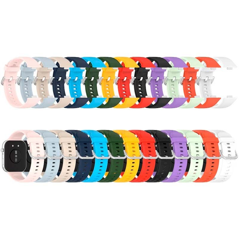 Pulseira de silicone azul escuro para Huawei Watch Fit 3 e outros cores disponívels