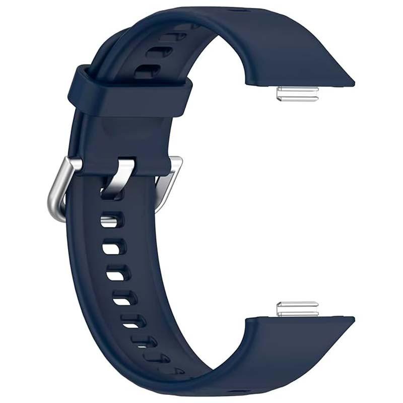 vista frontal da Pulseira de silicone azul escuro para Huawei Watch Fit 3