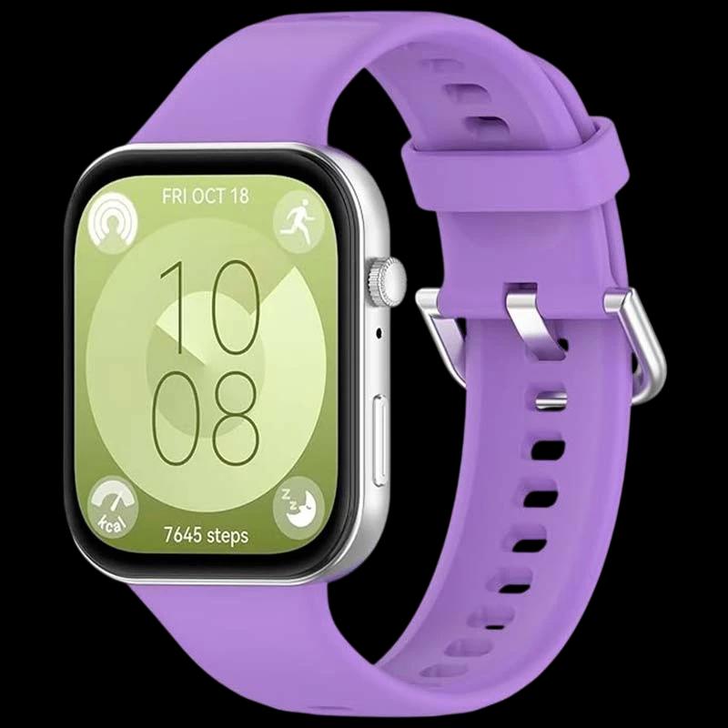 Pulseira de silicone roxa para Huawei Watch Fit 3