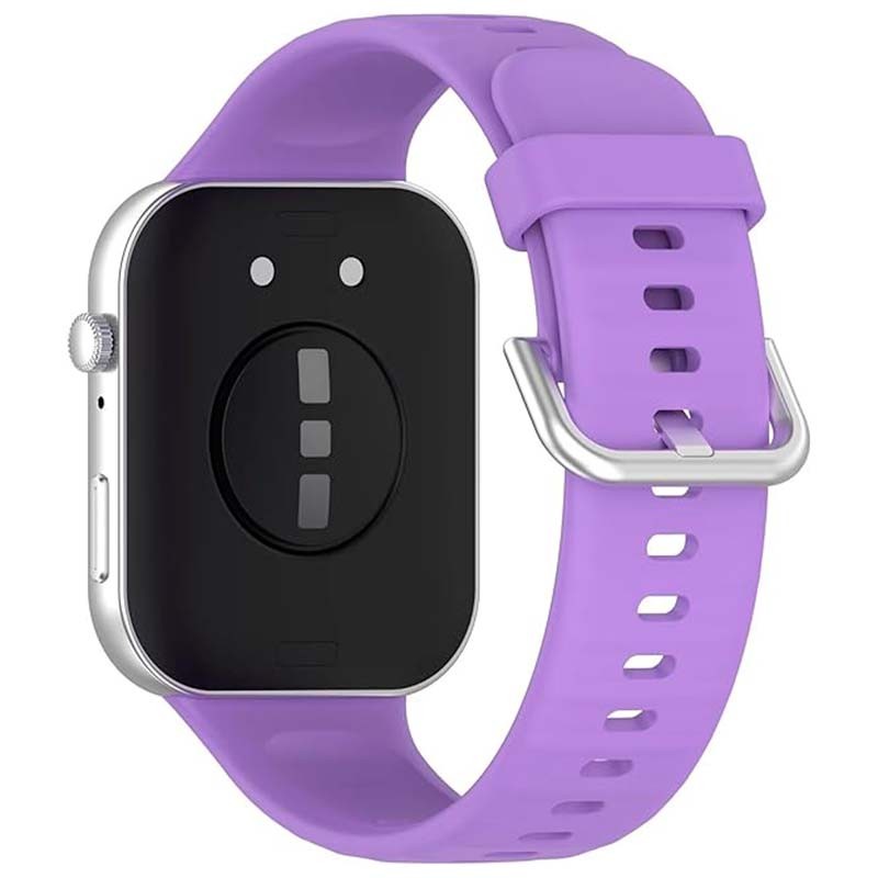 Vista traseira da Pulseira de silicone roxa para Huawei Watch Fit 3