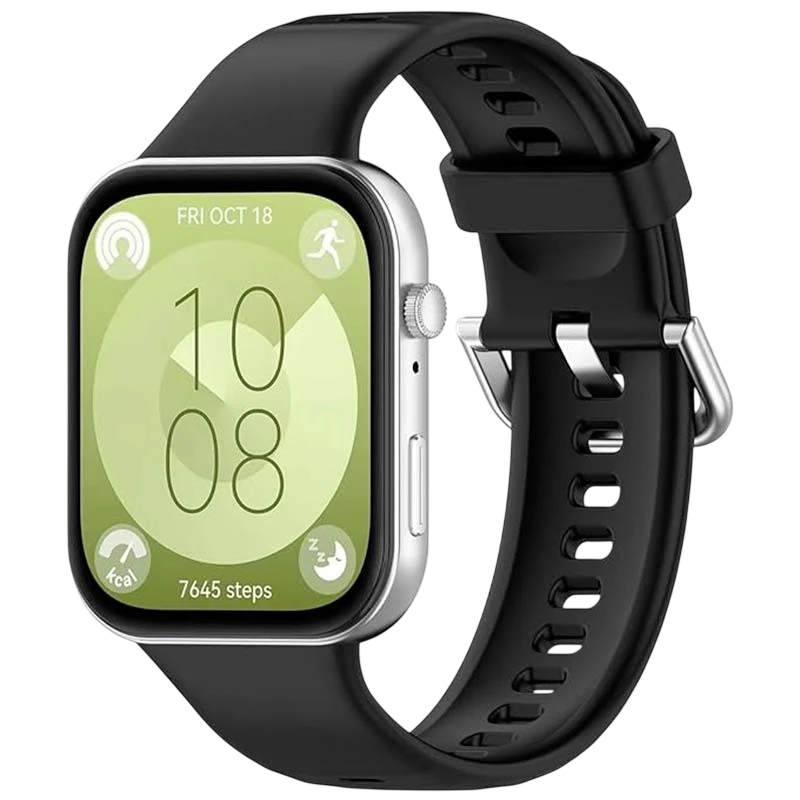 Pulseira de silicone preta para Huawei Watch Fit 3