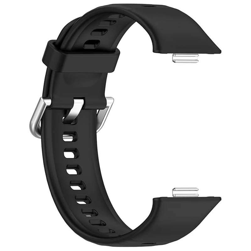 vue frontale du Bracelet en silicone noire pour Huawei Watch Fit 3
