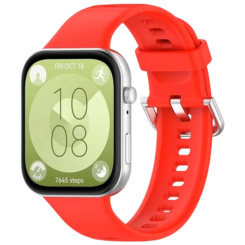 Pulseira de silicone vermelha para Huawei Watch Fit 3