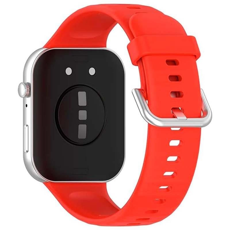vue arrière du Bracelet en silicone rouge pour Huawei Watch Fit 3