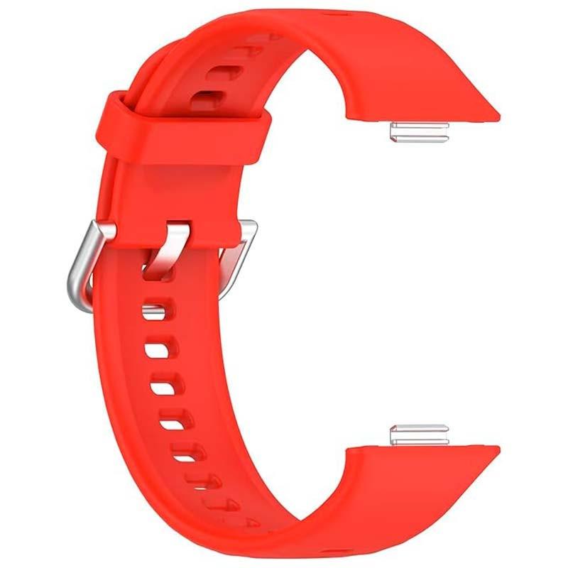 vue frontale du Bracelet en silicone rouge pour Huawei Watch Fit 3