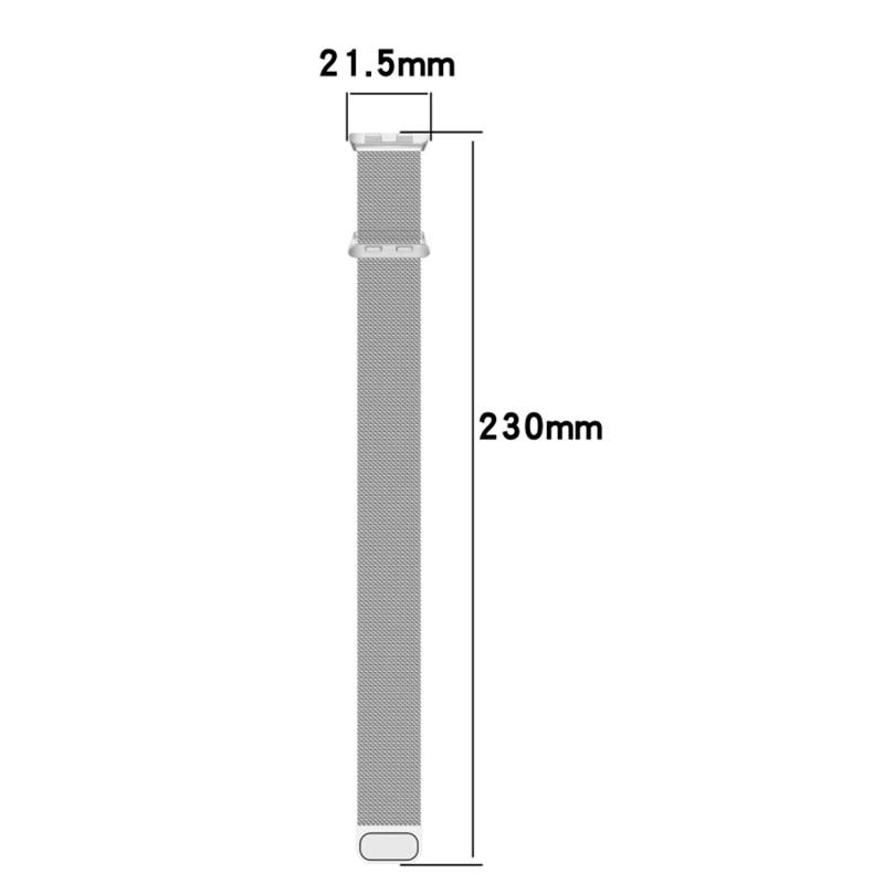 dimensiones de la Correa milanesa magnética plata para Huawei Band 9
