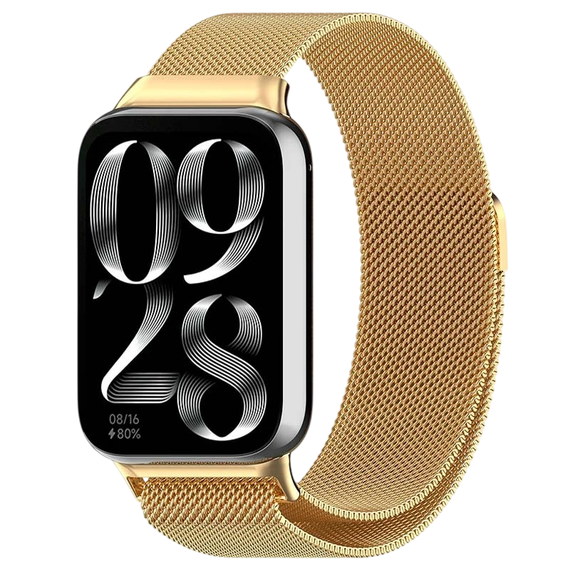 Bracelet Milanais Magnétique Xiaomi Mi Smart Band 9 Pro / Band 8 Pro / Redmi Watch 4 / Redmi Watch 5 Or