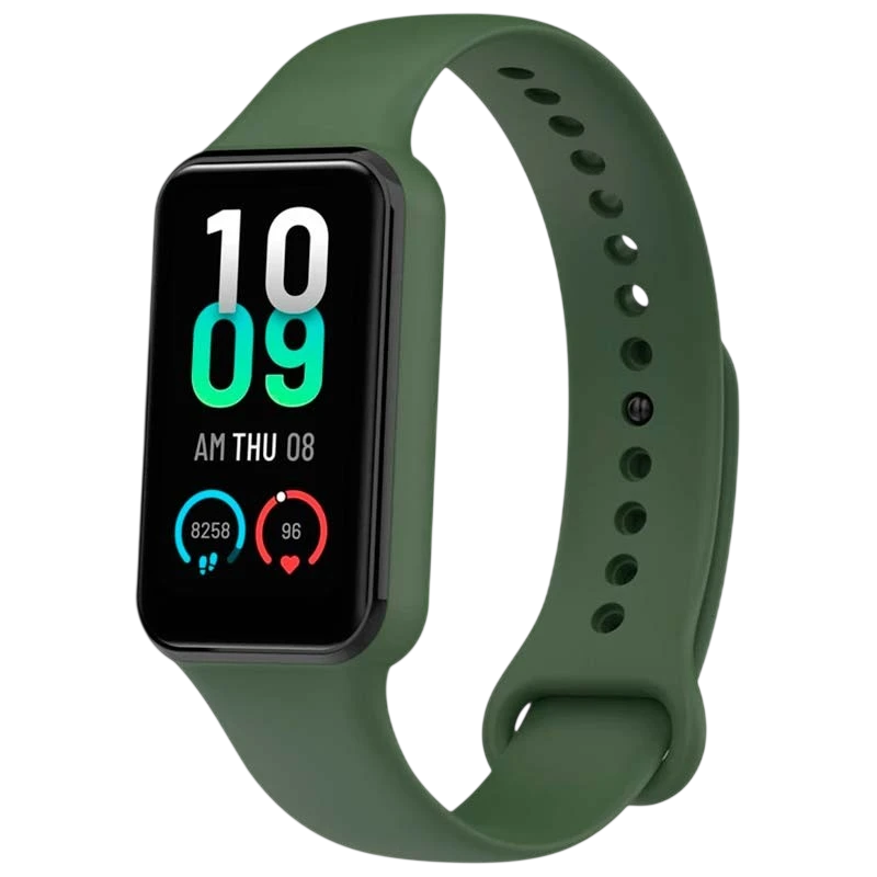 Bracelet en silicone vert foncé pour Amazfit Band 7