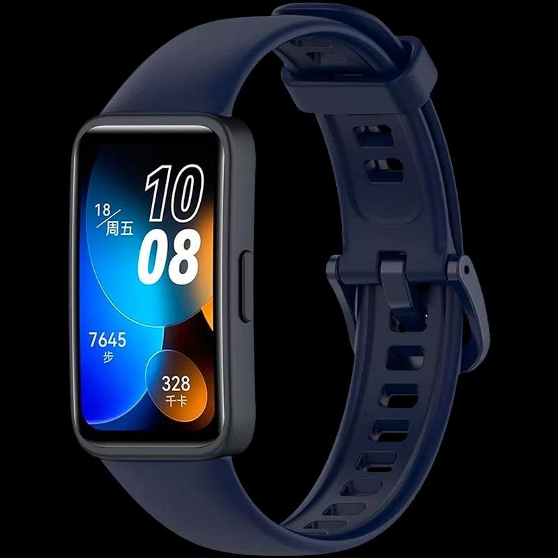 Pulseira de silicone compatível com Huawei Band 9 na cor Azul Marinho