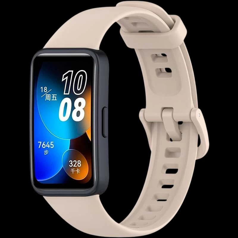 Bracelet en silicone compatible avec Huawei Band 9 de couleur Ivoire