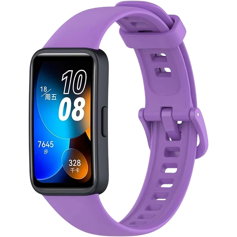 Correa de silicona compatible con Huawei Band 9 en color Morado