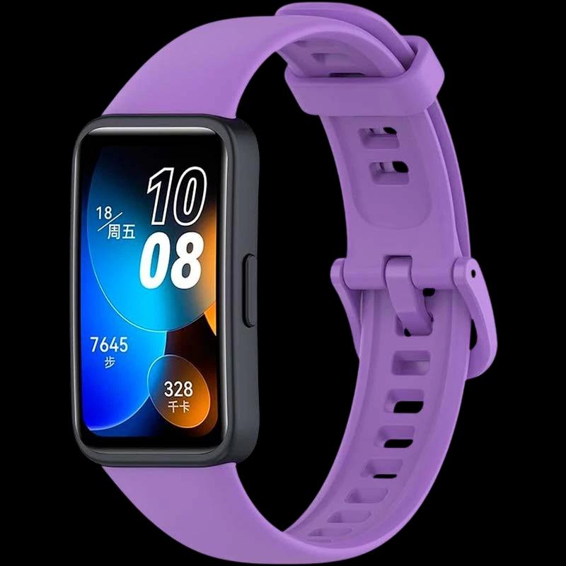 Correa de silicona compatible con Huawei Band 9 en color Morado