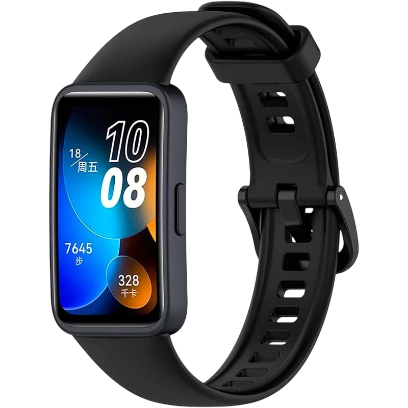 Correa de silicona compatible con Huawei Band 9 en color Negro