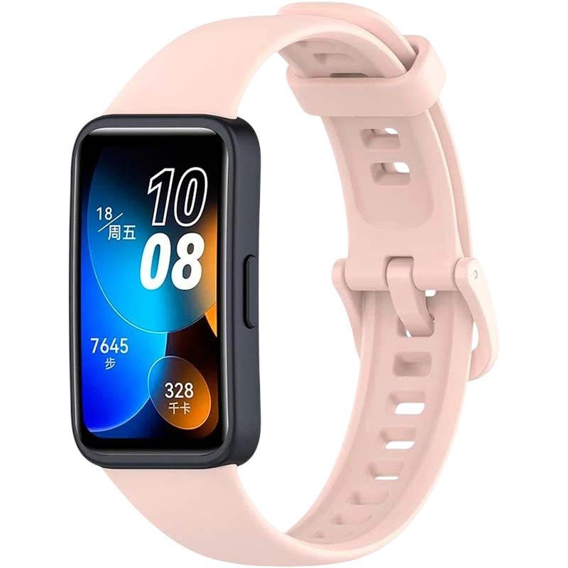 Correa de silicona compatible con Huawei Band 9 en color Rosa