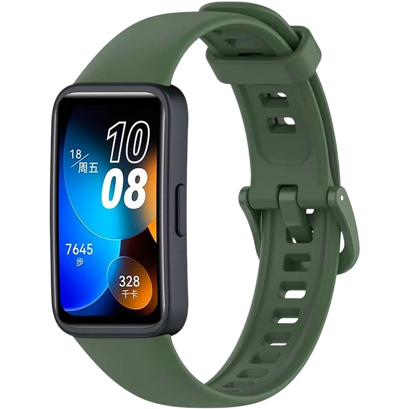 Correa de silicona compatible con Huawei Band 9 en color Verde Oscuro