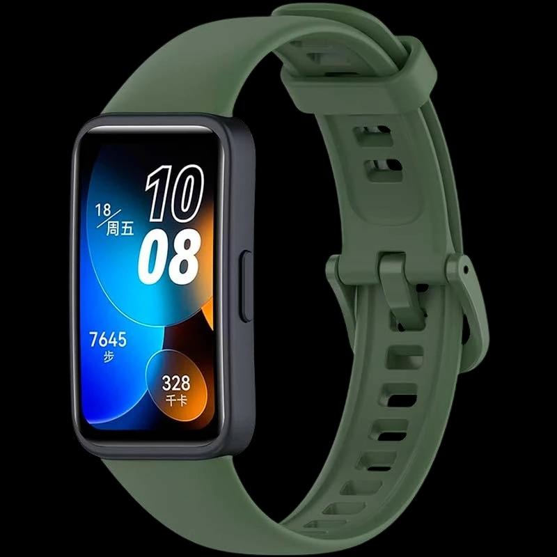 Correa de silicona compatible con Huawei Band 9 en color Verde Oscuro