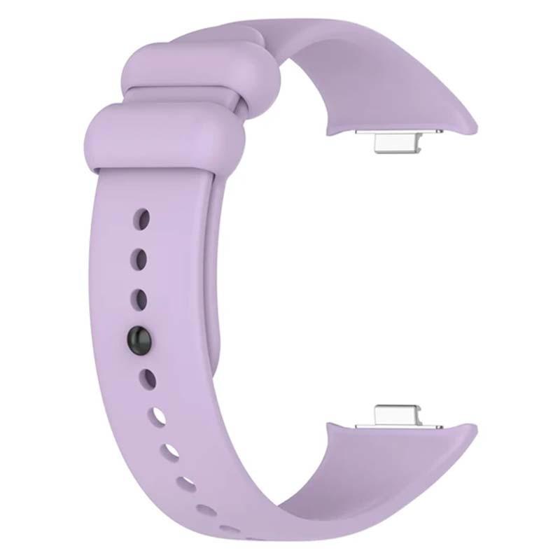 vista traseira da Pulseira de silicone compatível com Xiaomi Smart Band 8 Pro na cor Roxo