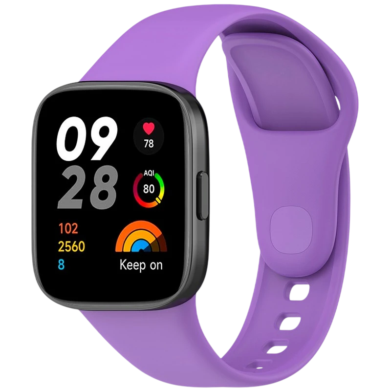 Pulseira de silicone roxa para Xiaomi Redmi Watch 3
