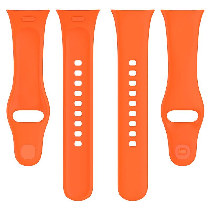 vista frontal y trasera de la Correa de silicona naranja para Xiaomi Redmi Watch 3