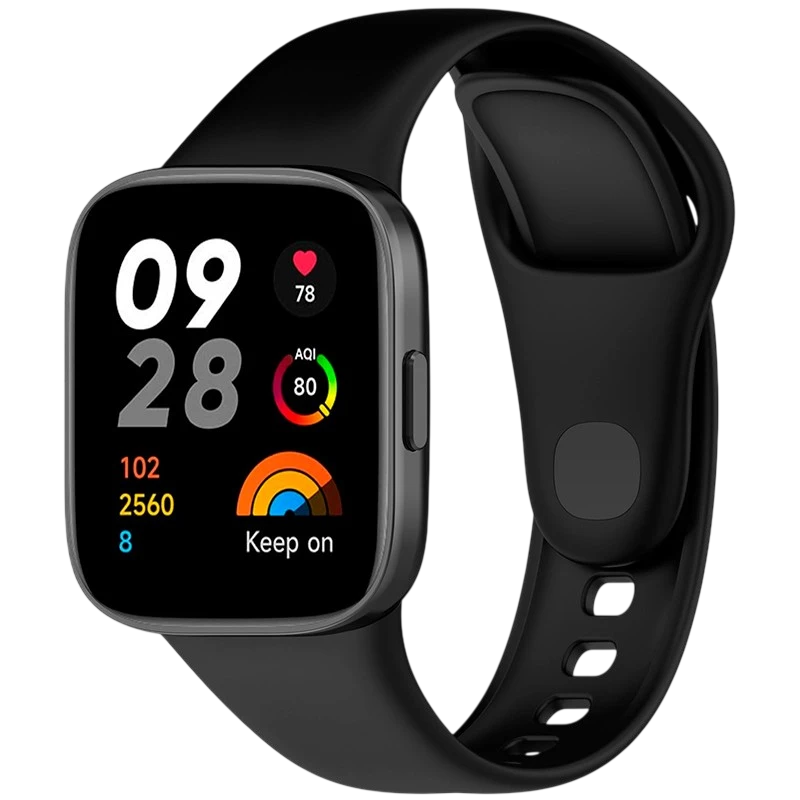 Correa de silicona negra para Xiaomi Redmi Watch 3