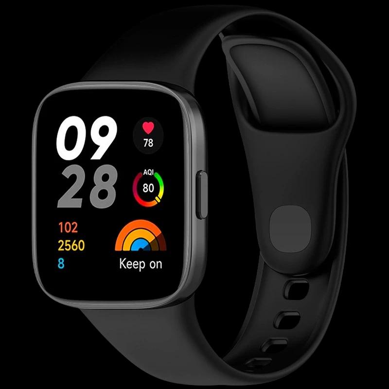 Correa de silicona negra para Xiaomi Redmi Watch 3