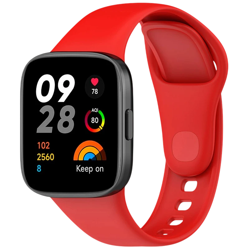 Correa de silicona roja para Xiaomi Redmi Watch 3
