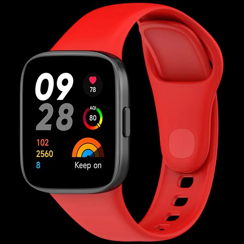 Correa de silicona roja para Xiaomi Redmi Watch 3