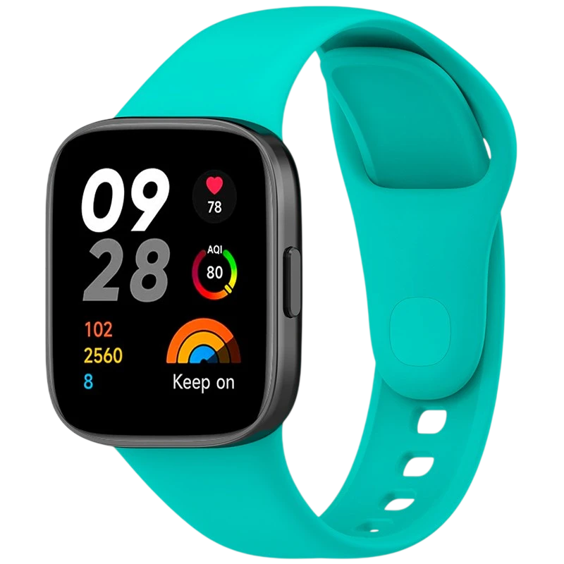 Pulseira de silicone turquesa para Xiaomi Redmi Watch 3