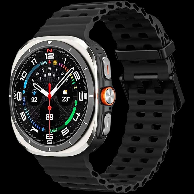 Bracelet en silicone Samsung Galaxy Watch Ultra Noir