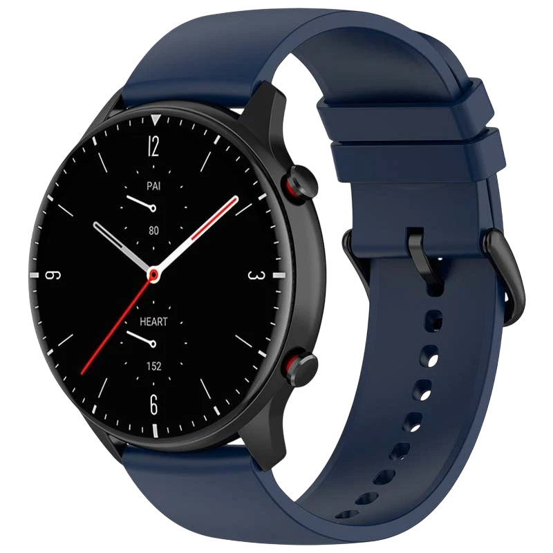 Correa de silicona azul marino universal de 22mm para smartwatch