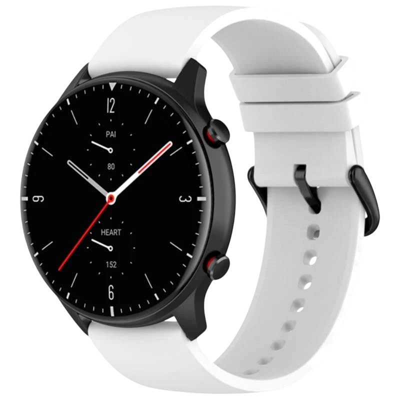 Correa de silicona blanca universal de 22mm para smartwatch