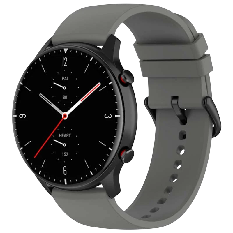 Bracelet en silicone gris universel de 22 mm pour smartwatch