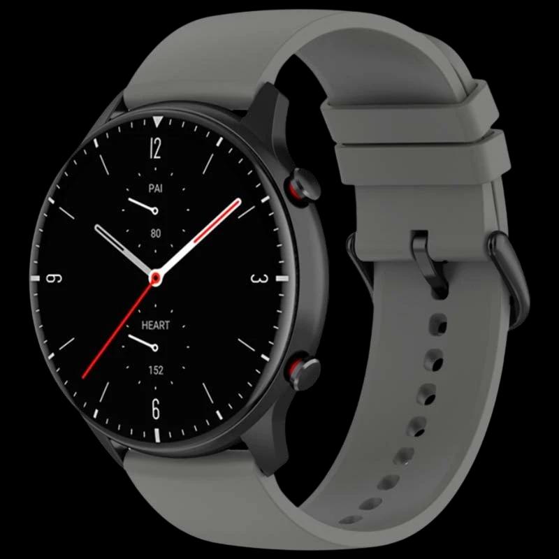 Bracelet en silicone gris universel de 22 mm pour smartwatch