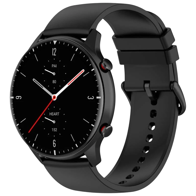 Correa de silicona negra universal de 22mm para smartwatch