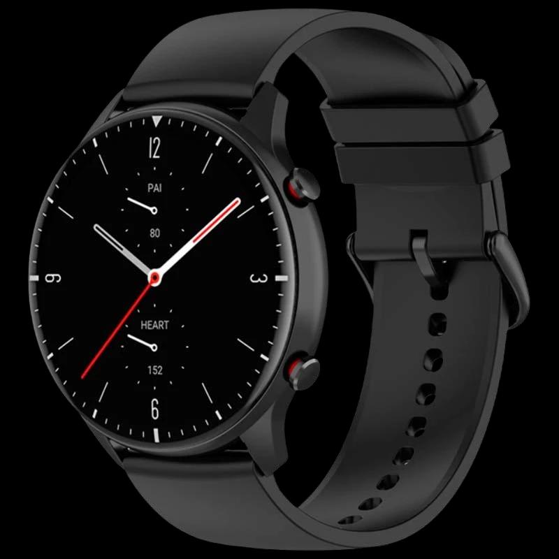 Bracelet en silicone noire universel de 22 mm pour smartwatch