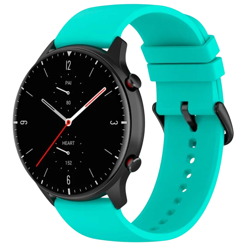 Correa de silicona turquesa universal de 22mm para smartwatch