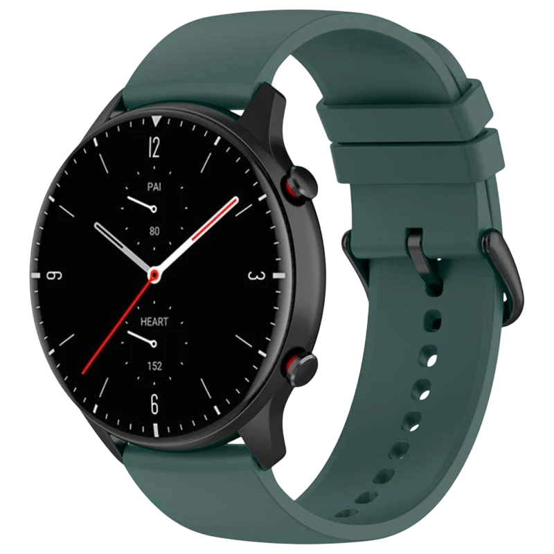 Correa de silicona verde oscuro universal de 22mm para smartwatch