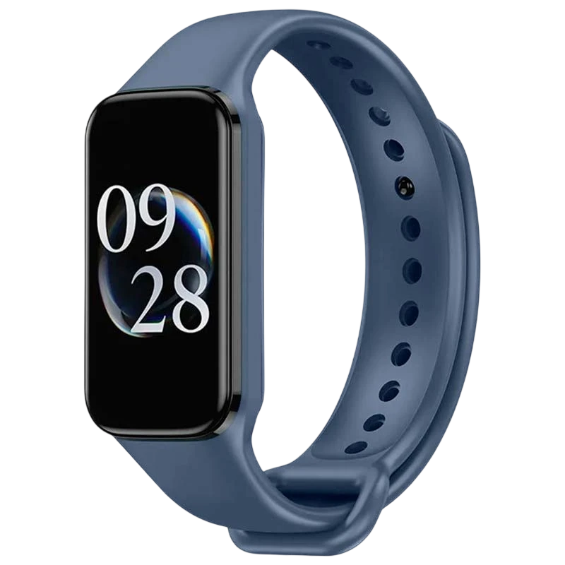 Pulseira de silicone compatível com Xiaomi Smart Band 8 Active na cor Azul Marinho