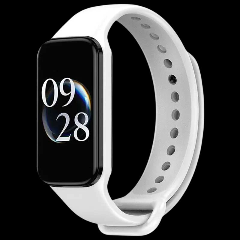 Correa de silicona compatible con Xiaomi Smart Band 8 Active en color Blanco