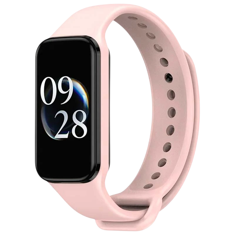 Bracelet en silicone compatible avec Xiaomi Smart Band 8 Active de couleur Rose