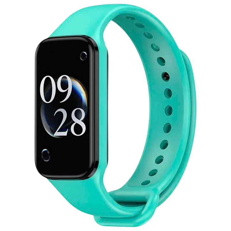 Bracelet en silicone compatible avec Xiaomi Smart Band 8 Active de couleur Turquoise